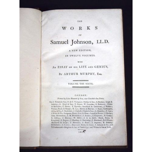 2519 - Collection of Books seven volumes of The works of Samuel Johnson printed 1816 together with Four vol... 