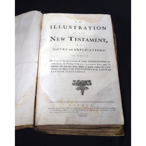 2522 - An Illustration of the Holy Scriptures by Notes and Explications on the Old and New Testament three ... 