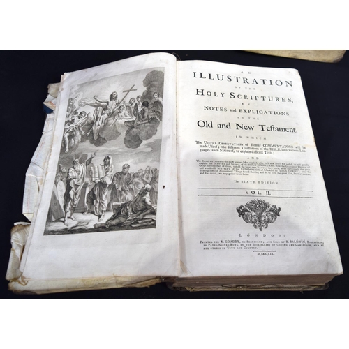 2522 - An Illustration of the Holy Scriptures by Notes and Explications on the Old and New Testament three ... 