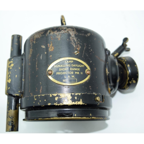 2537 - A vintage signalling lamp and a railway whistle 14cm (2)