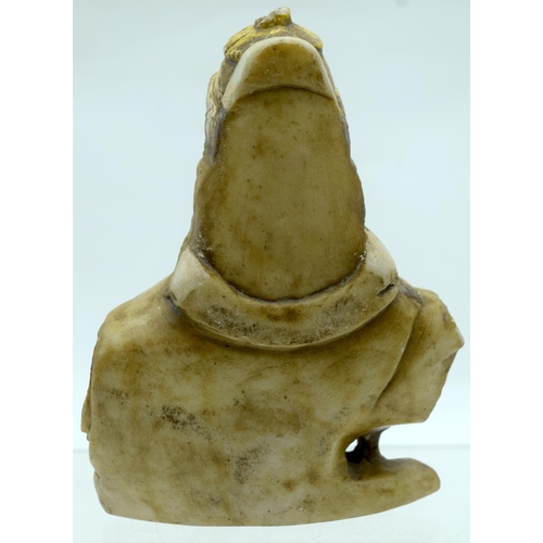 2554 - A alabaster carving of a South West Asian female 19cm.