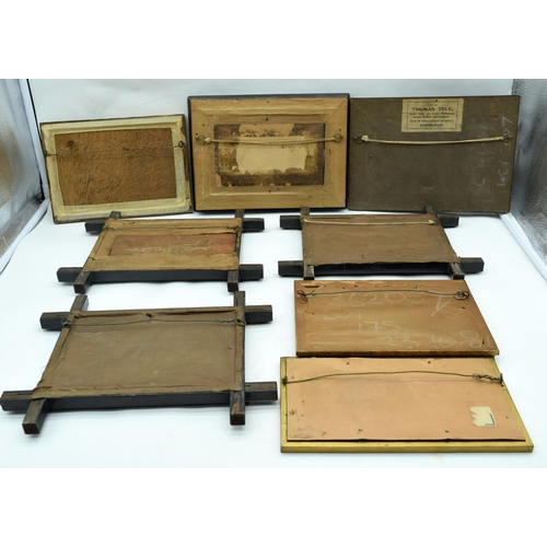 2557 - A collection of small Victorian Stevengraphs in  woven silk by Thomas Stevens various subjects, hunt... 