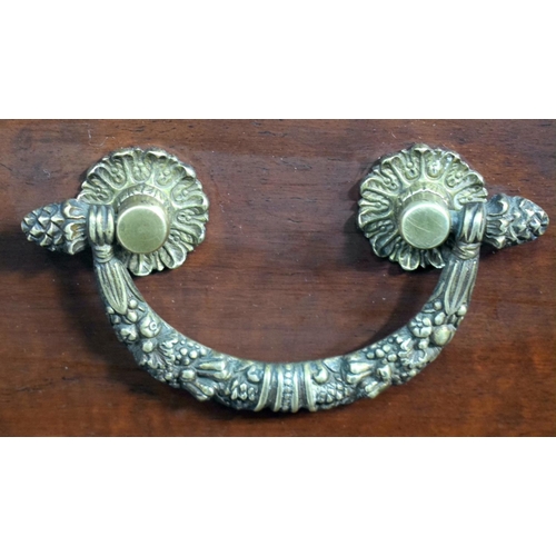 2566 - AN EARLY 19TH CENTURY SECRETAIRE MAHOGANY CHIFFONIER with lyre supports, brass mounts and reeded doo... 