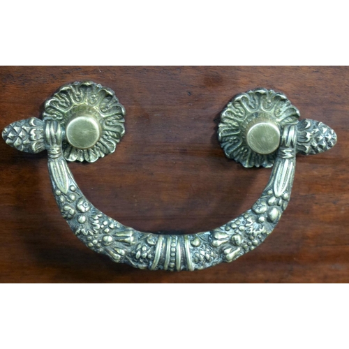 2566 - AN EARLY 19TH CENTURY SECRETAIRE MAHOGANY CHIFFONIER with lyre supports, brass mounts and reeded doo... 