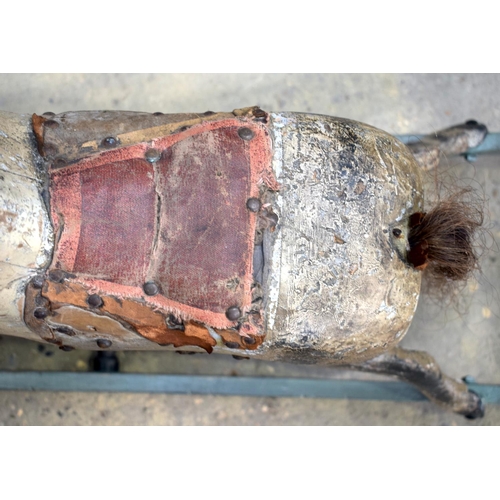 2573 - AN ANTIQUE ROCKING HORSE. 71 cm x 120 cm.