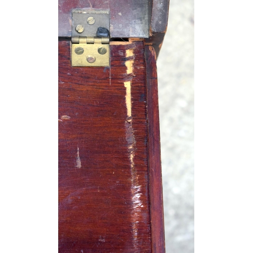 2577 - A GEORGE III STYLE MAHOGANY BUREAU. 97 cm x 40 cm.