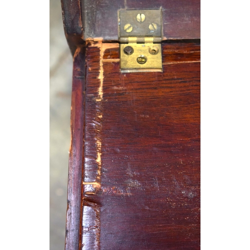 2577 - A GEORGE III STYLE MAHOGANY BUREAU. 97 cm x 40 cm.