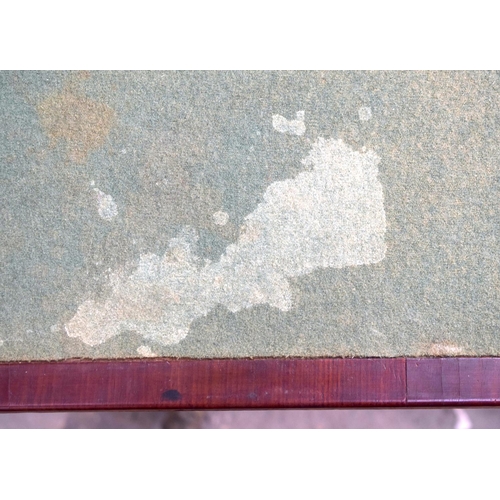 2579 - AN ANTIQUE MAHOGANY SOFA TABLE with rotating top and two dummy drawers. 73 cm x 46 cm.