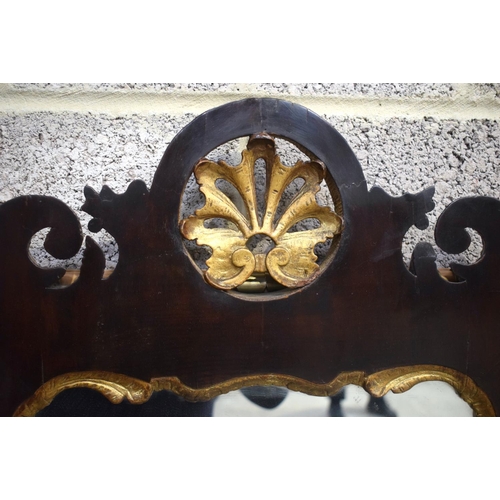 2582 - AN ANTIQUE MIRROR. 111 cm x 63 cm.