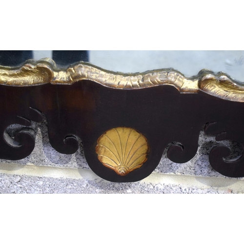 2582 - AN ANTIQUE MIRROR. 111 cm x 63 cm.