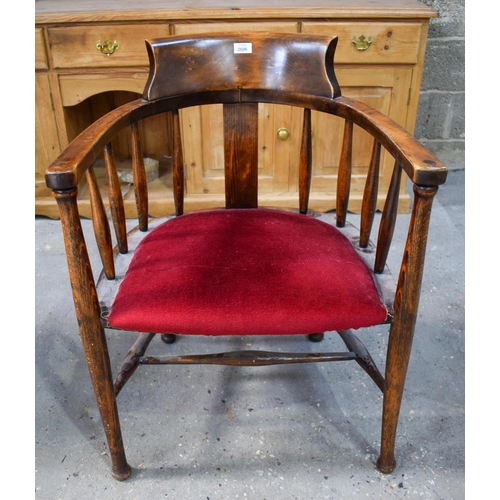 2606 - A LOVELY ARTS AND CRAFTS TUB CHAIR C1905 Attributed to E G Punnett for William Birch & Liberty & Co.... 