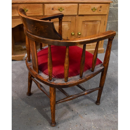 2606 - A LOVELY ARTS AND CRAFTS TUB CHAIR C1905 Attributed to E G Punnett for William Birch & Liberty & Co.... 