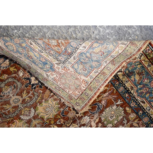 2611 - AN EARLY 20TH CENTURY MIDDLE EASTERN PERSIAN RUG together with a deco style rug. Largest 175 cm x 12... 