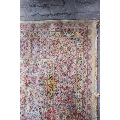 2612 - A LARGE MID CENTURY CONTINENTAL YELLOW GROUND CARPET. 367 cm x 262 cm.