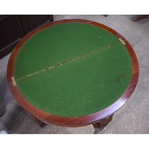 2614 - AN ARTS AND CRAFTS FOLDING TABLE together with a card table & stool. (3)