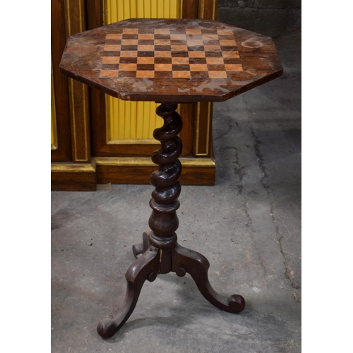2619 - AN ANTIQUE GAMING TABLE. 72 cm x 49 cm.