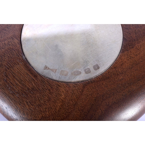 604 - A DAVID LINLEY SILVER PEBBLE PAPERWEIGHT together with a silver letter opener. (2)