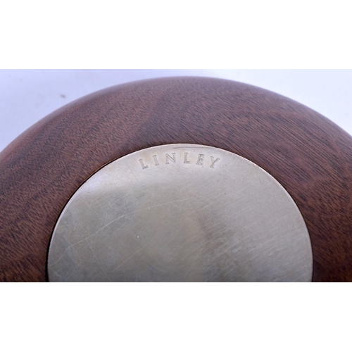 604 - A DAVID LINLEY SILVER PEBBLE PAPERWEIGHT together with a silver letter opener. (2)