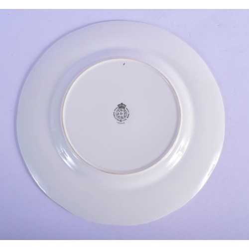 125 - Royal Worcester fine large plate or charger fully hand painted with Highland cattle in a mountainous... 