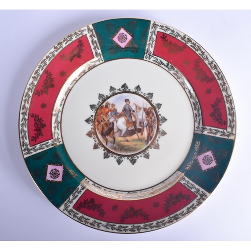 13 - A VINTAGE J K CARLSBAD BAVARIA PORCELAIN VIENNA STYLE TEASET decorated with Napoleonic scenes. Large... 