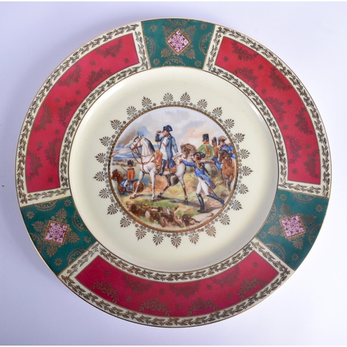 13 - A VINTAGE J K CARLSBAD BAVARIA PORCELAIN VIENNA STYLE TEASET decorated with Napoleonic scenes. Large... 