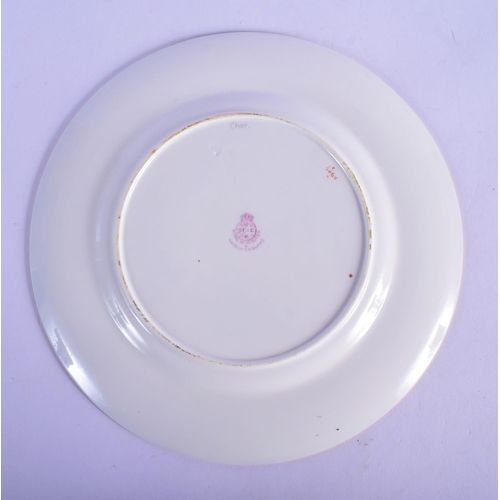131 - Royal Worcester fine plate painted with swimming fish, titled Char, by Harry Ayrton signed date code... 