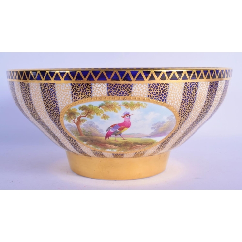 134 - Early 20th c. Aynsley fine bowl with three interior landscape panels and three exterior panels paint... 
