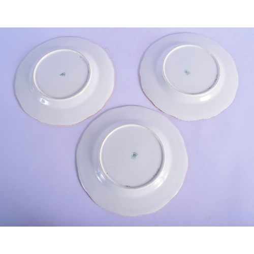 137 - Coalport set of three landscape plates one painted by P. Simpson with a scene nr. Dover and a pair p... 