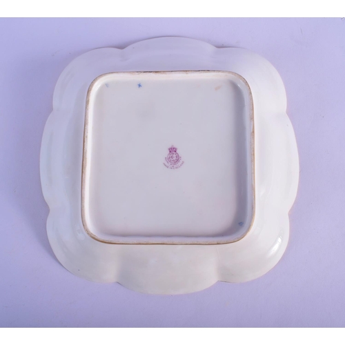 140 - Royal Worcester dish painted with fruit under a cobalt blue and gilt ground by A. Shuck signed, date... 