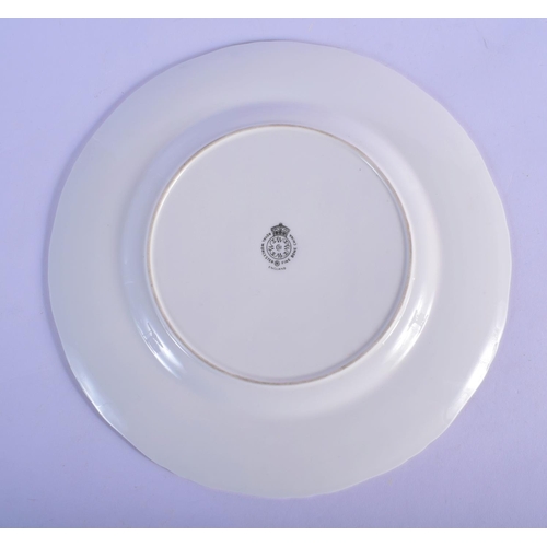 153 - Royal Worcester fine large plate or charger fully hand painted with Highland cattle in a mountainous... 