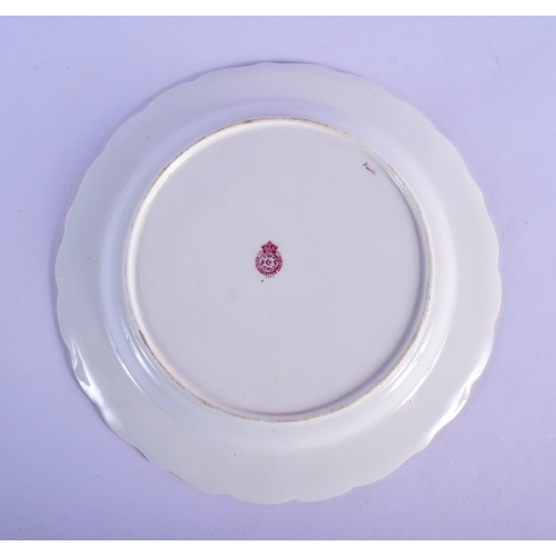 154 - Royal Worcester fine plate painted with swimming fish, titled Roach, by Harry Davis signed date code... 