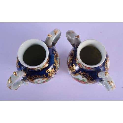 157 - A Pair of Worcester two-handled vases c.1770, brightly decorated in the Rich Kakiemon style with pan... 