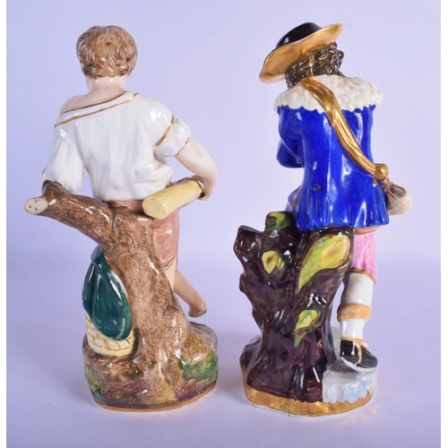 161 - Lloyd of Shelton Staffordshire porcellaneous pair of figures of the seasons after Derby models by by... 