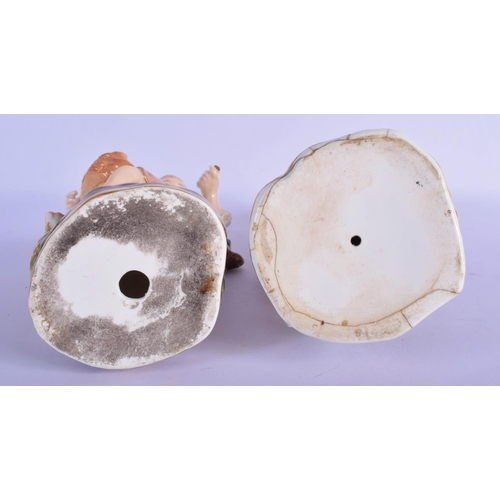 161 - Lloyd of Shelton Staffordshire porcellaneous pair of figures of the seasons after Derby models by by... 