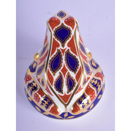 217 - Royal Crown Derby paperweight frog.  8cm High