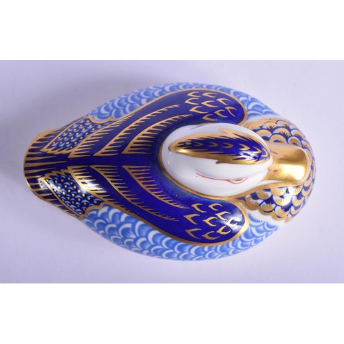 226 - Royal Crown Derby paperweight duck.  12cm Long