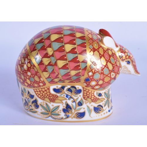229 - Royal Crown Derby paperweight armadilo.  10cm High