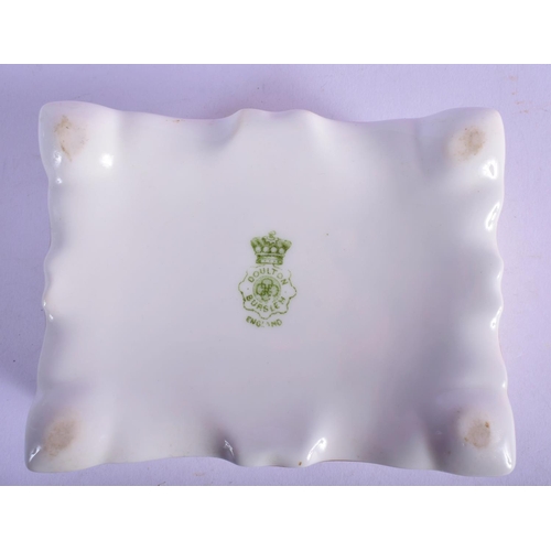 304 - A ROYAL WORCESTER TWIN HANDLED VASE AND COVER together with a Royal doulton golfing box. Largest 17 ... 