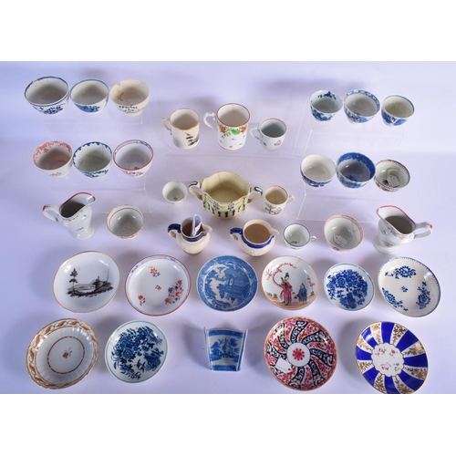 306 - AN ACADEMIC 18TH CENTURY ENGLISH PORCELAIN COLLECTION including Derby, Worcester, Liverpool etc. (qt... 