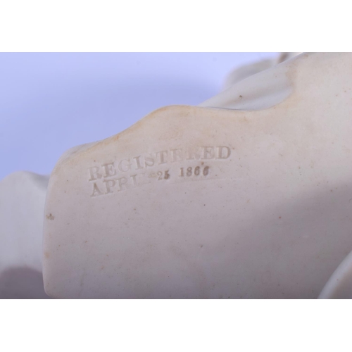 309 - A LARGE 19TH CENTURY ENGLISH PARIAN WARE BISQUE GLAZED BUST modelled as a male. 42 cm x 24 cm.