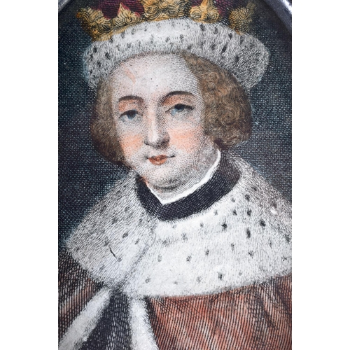 332 - European School (18th/19th Century) Pair, Oil on tin, together with another miniature. Largest 12 cm... 