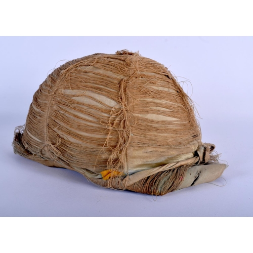 344 - A VERY RARE EARLY 19TH CENTURY CHRISTYS LONDON CORK JOCKEY EQUESTRIAN HAT with possibly original eng... 