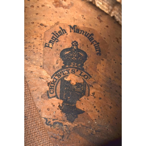 344 - A VERY RARE EARLY 19TH CENTURY CHRISTYS LONDON CORK JOCKEY EQUESTRIAN HAT with possibly original eng... 