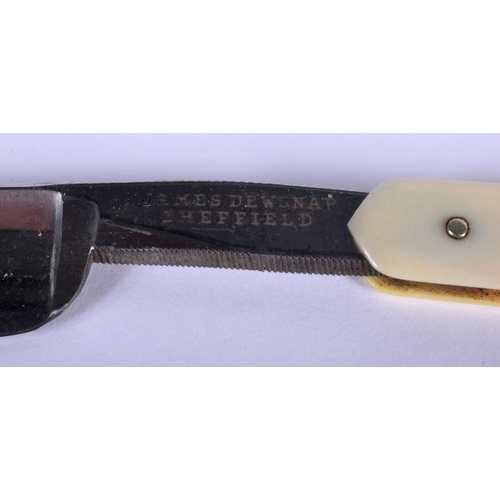 345 - A COLLECTION OF ANTIQUE IVORY GROOMING KIT. 20 cm x 10 cm.