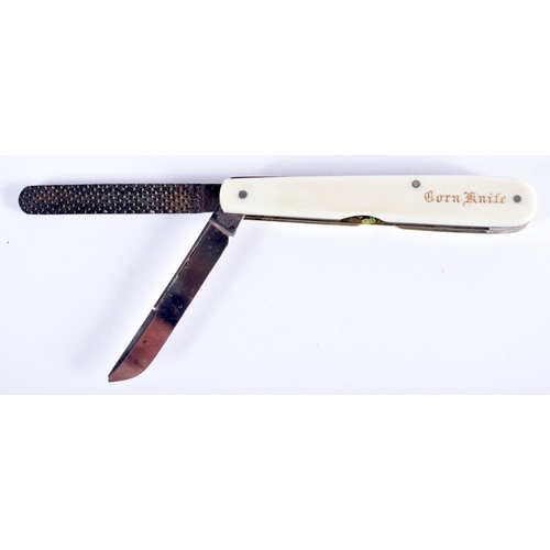 345 - A COLLECTION OF ANTIQUE IVORY GROOMING KIT. 20 cm x 10 cm.