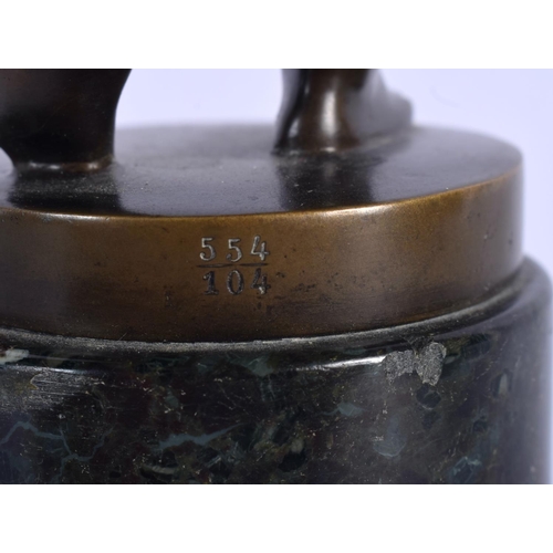 348 - European School (C1920) Bronze, Boy and bag. 28 cm high.