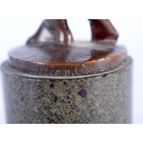 349 - European School (1920) Bronze, Boy and tamborine. 30 cm high.