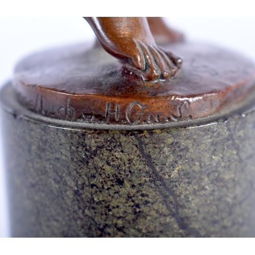 349 - European School (1920) Bronze, Boy and tamborine. 30 cm high.