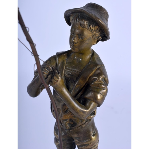 350 - European School (1920) Bronze, Fisherman. 30 cm high.