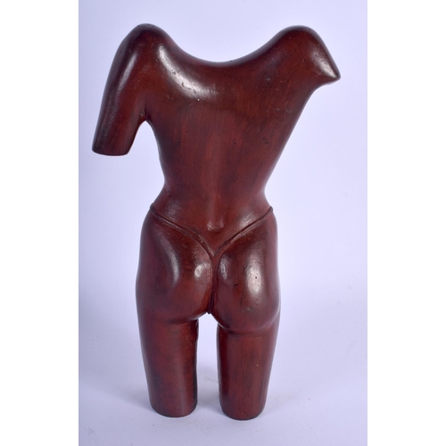 351 - European School (C1950) Bronze, Red Torso. 18 cm x 8 cm.